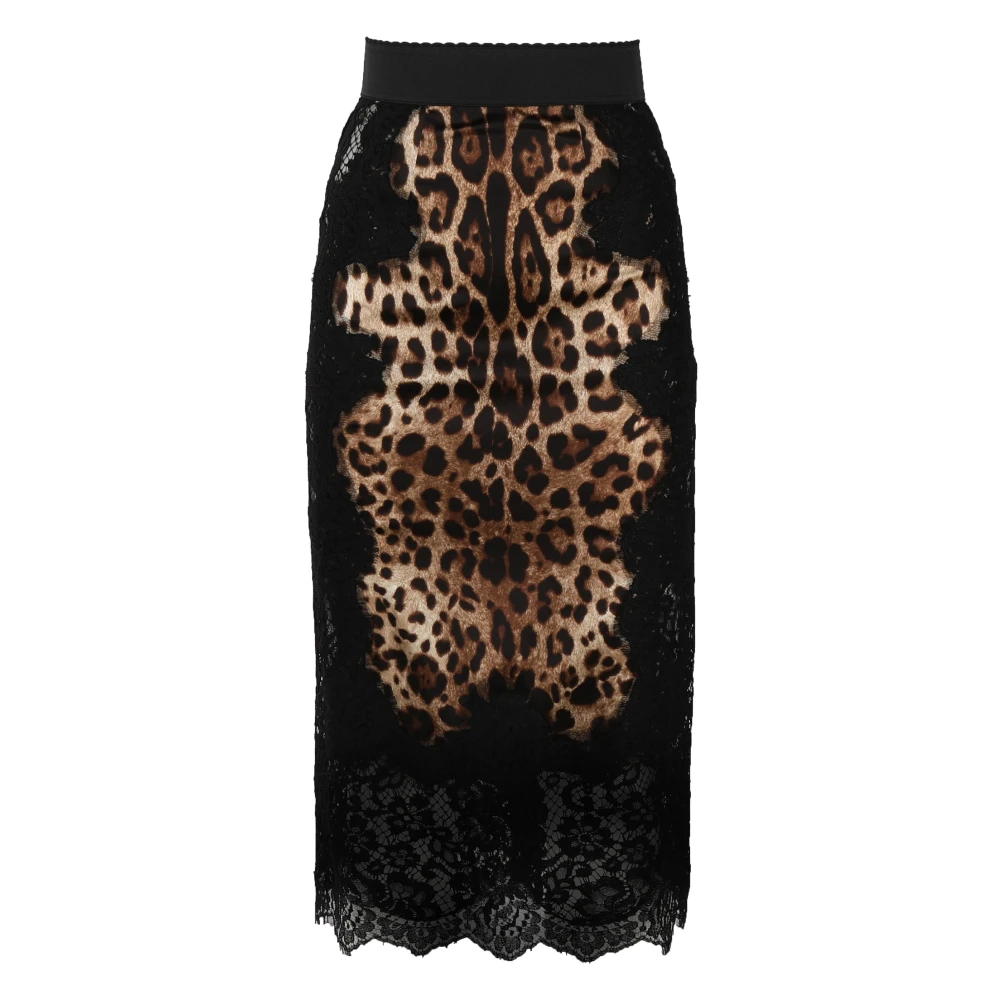 Dolce & Gabbana Kokerrok met hoge taille Black Dames