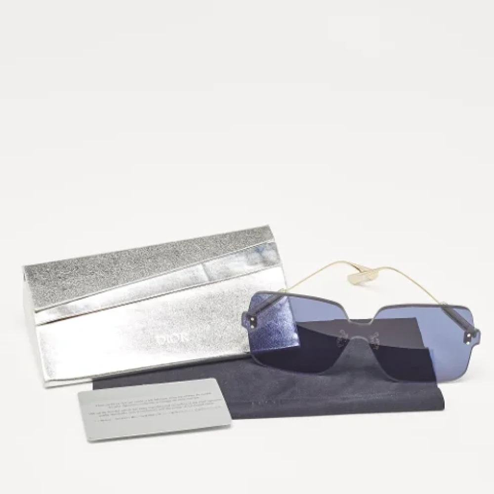 Dior Vintage Pre-owned Acetate sunglasses Blue Dames