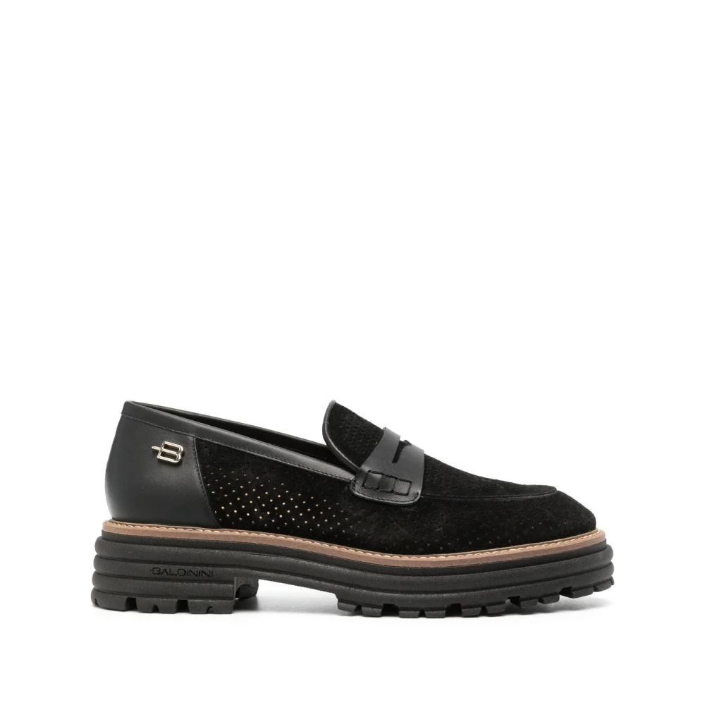Baldinini Vrouw Zwart Schoenen Dames, 36 Eu, Leer, E Elegante Gesloten Mocassin Loafers