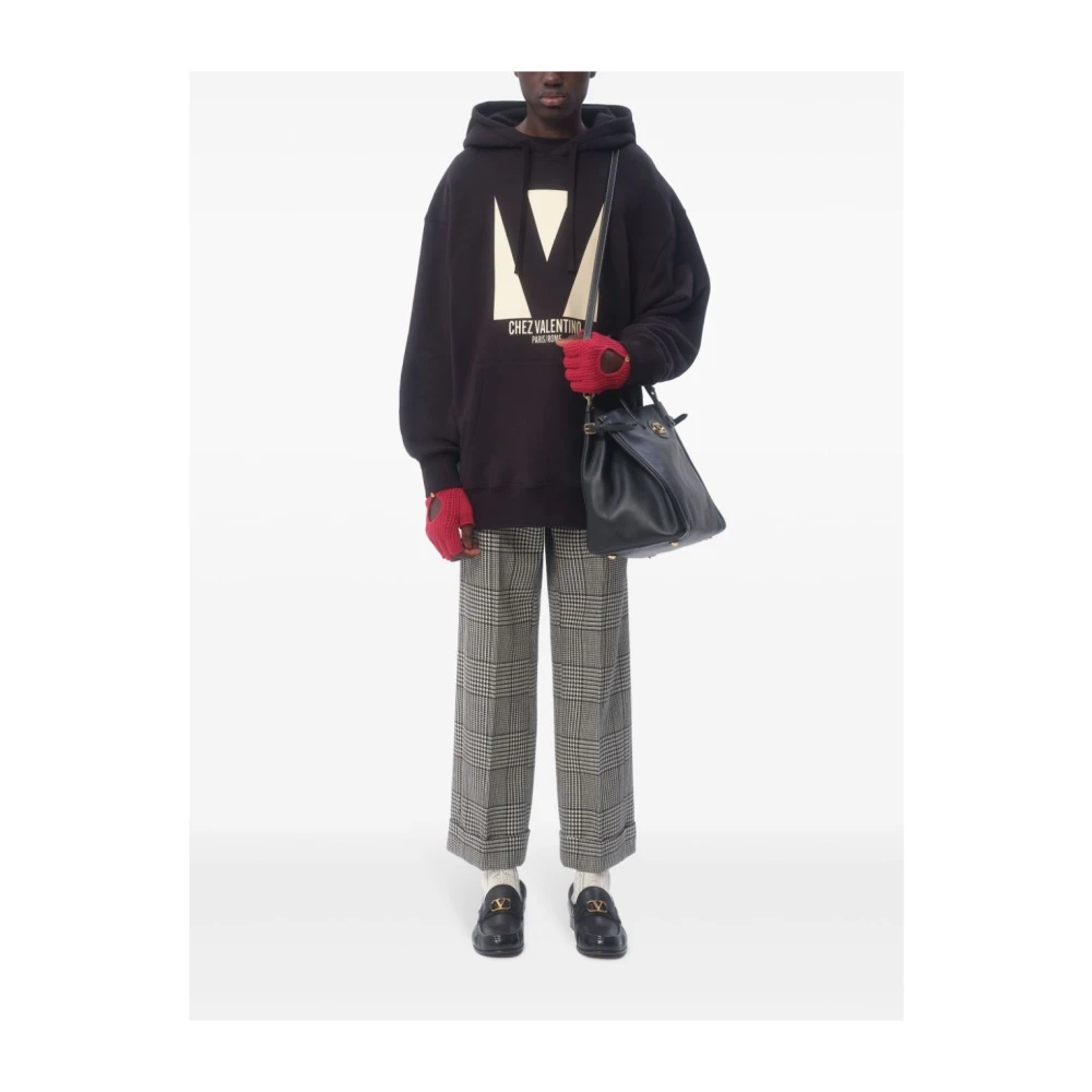 Valentino Garavani Zwarte Hoodie Casual Stijl Black Heren