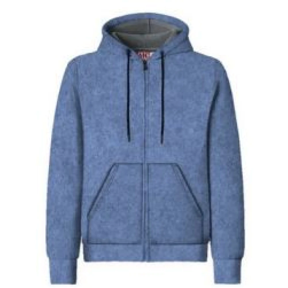MC2 Saint Barth Blauwe jas met capuchon en ritssluiting Blue Heren