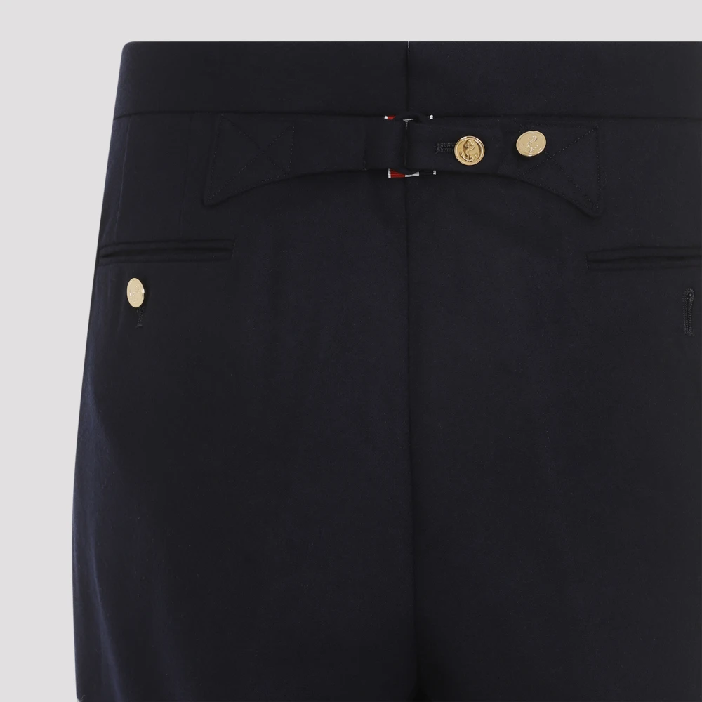 Thom Browne Blauwe Wollen Broek Blue Heren