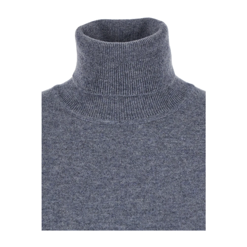 Plain Units Cashmere High Neck Sweater Grey Gray Dames
