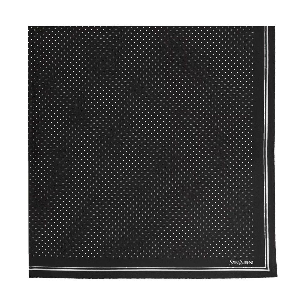 Saint Laurent Zijden Bandana Black Heren