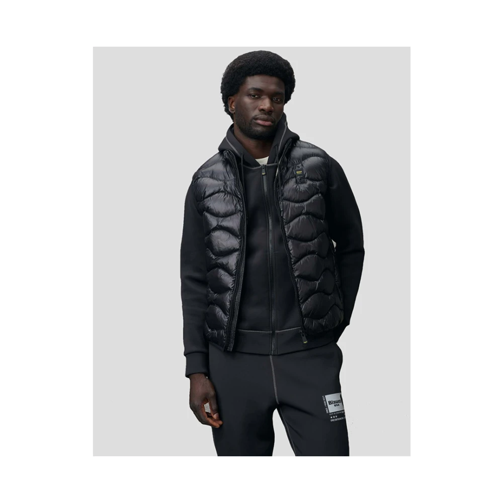 Blauer Zwart Golf Gestikte Vest Black Heren