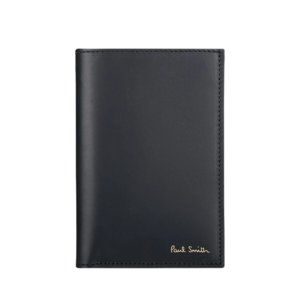 PS By Paul Smith Zwarte leren portemonnee gehamerd textuur Black Heren