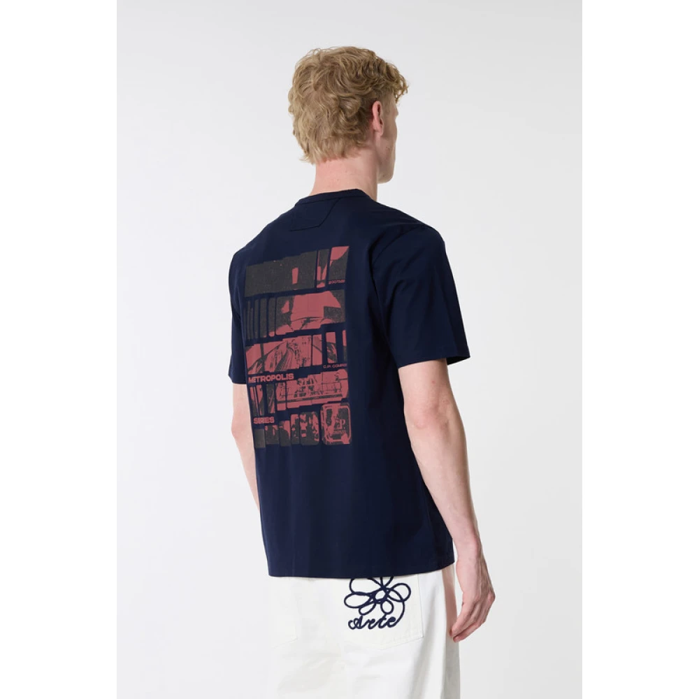 C.P. Company Marine Katoen Regular T-shirt Blue Heren