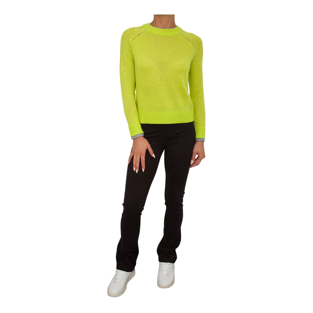 Nenette Groene Kasjmier Trui met Lange Mouwen Green Dames