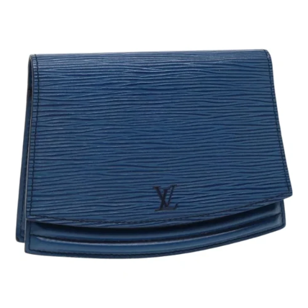 Louis Vuitton Vintage Pre-owned Leather pouches Blue Dames