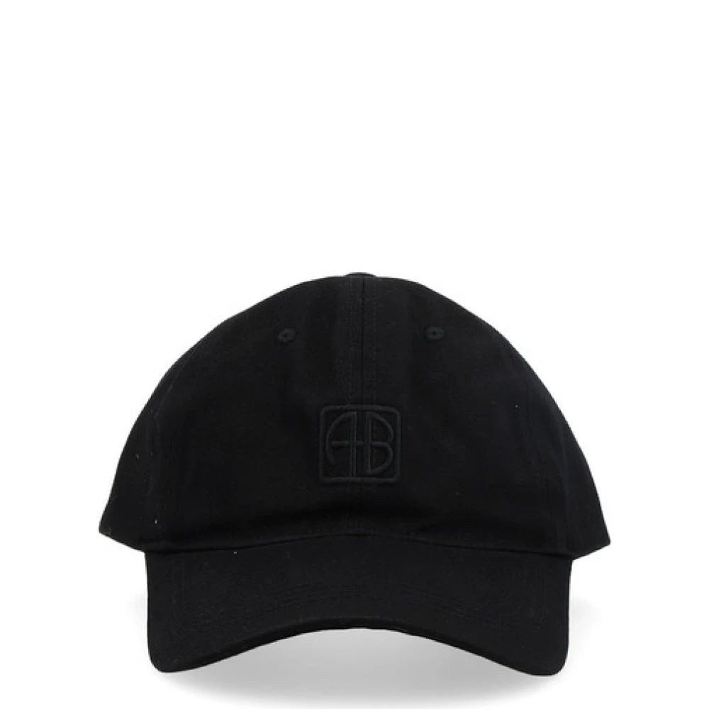 Anine Bing Ingelijste baseballpet in zwart Black Dames