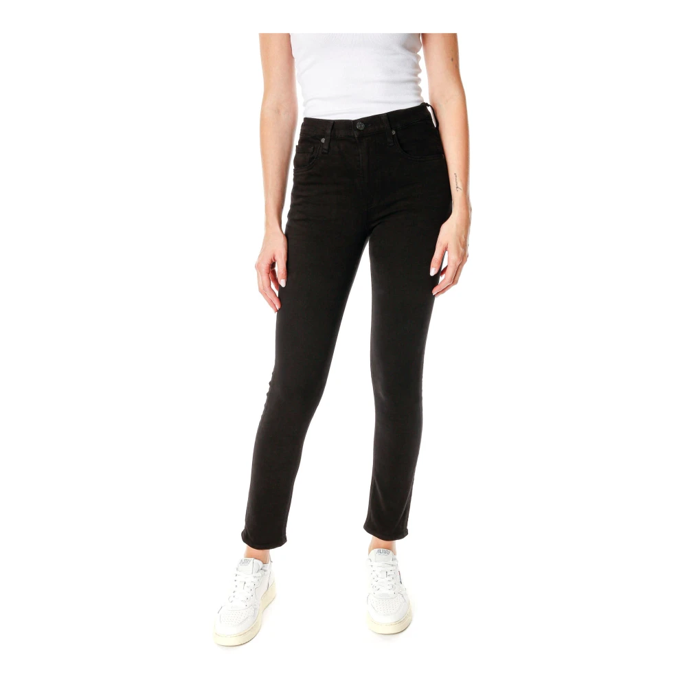 Citizens of Humanity Midwaist Skinny Fit Jeans Black Dames