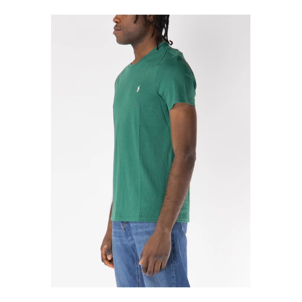 Polo Ralph Lauren Geborduurd T-shirt met korte mouwen en ronde hals Green Heren