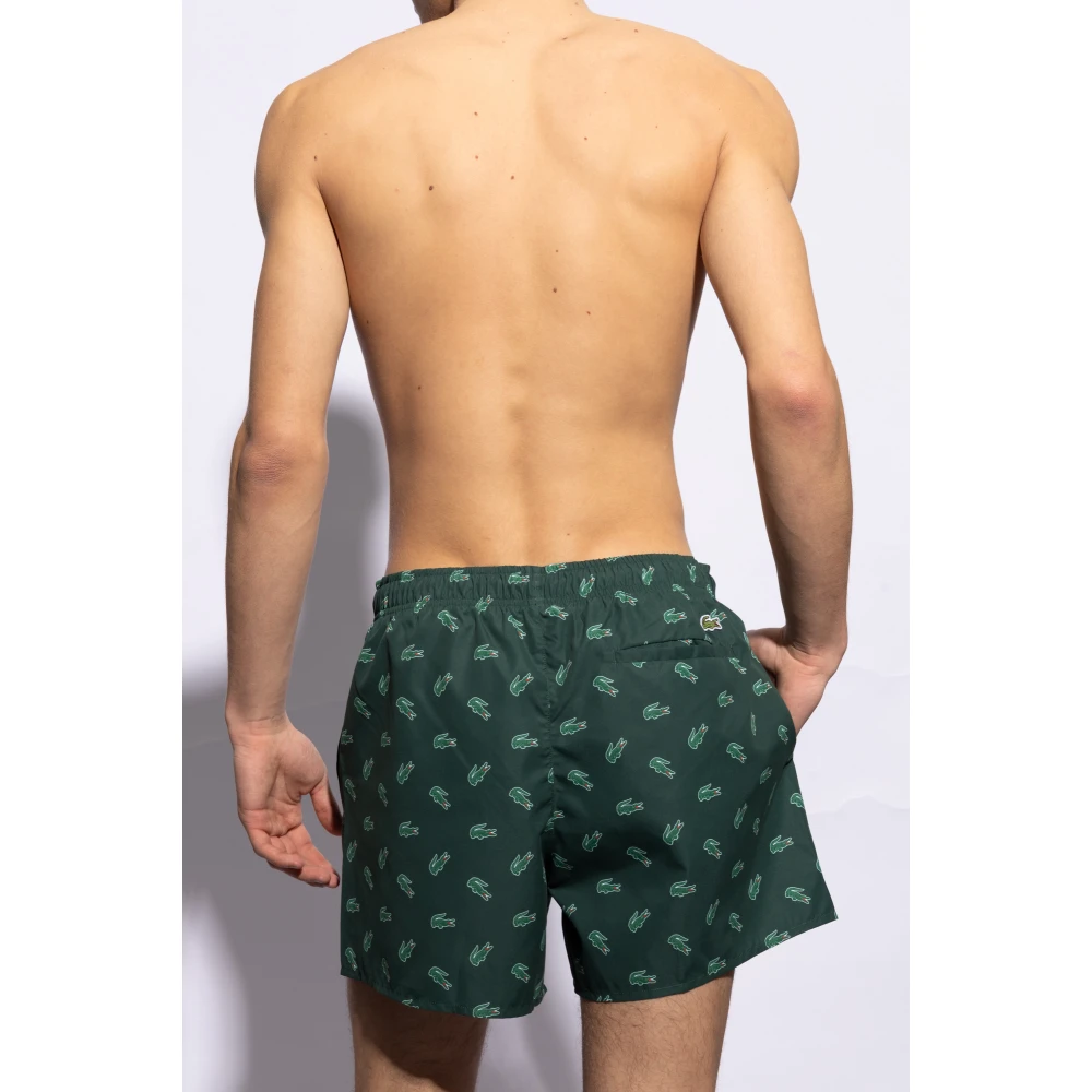 Lacoste Shorts met logopatroon Green Heren