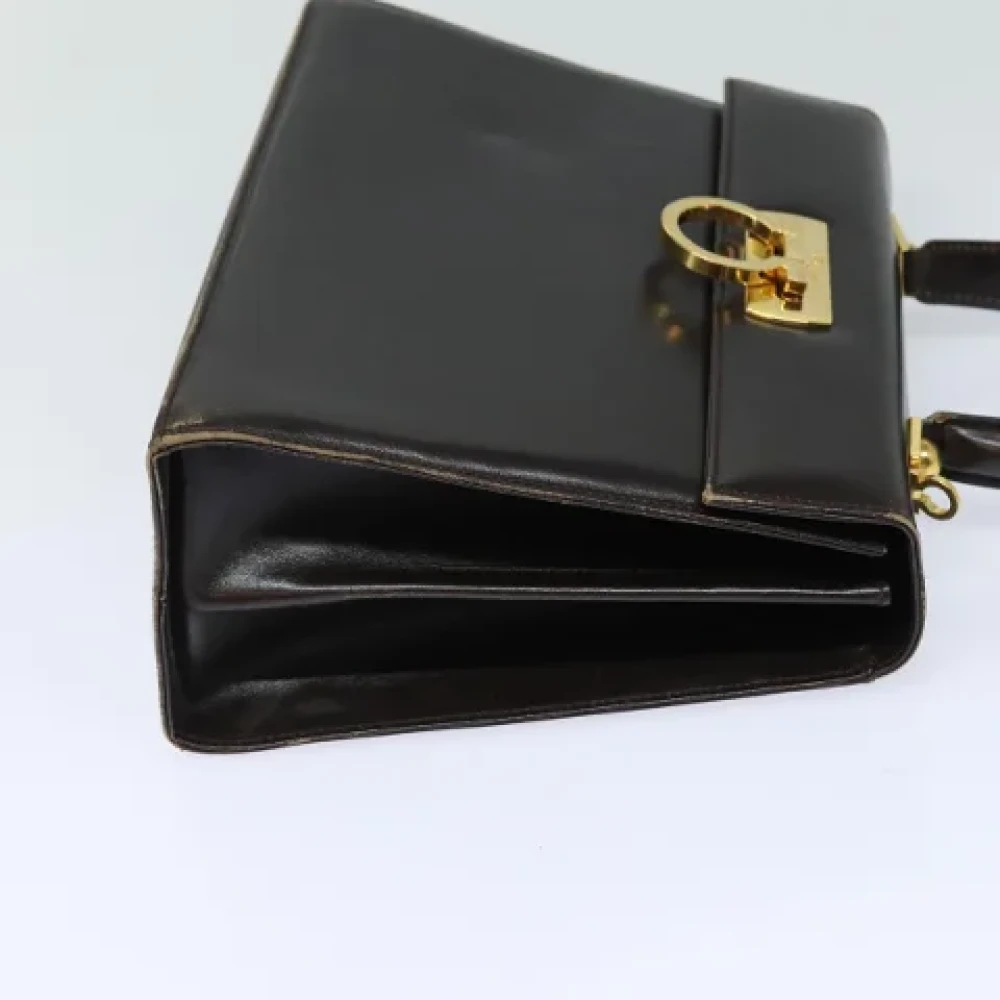 Salvatore Ferragamo Pre-owned Leather handbags Brown Dames