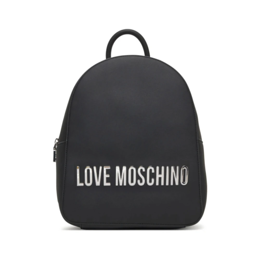 Love Moschino Women's Black Logo-Plaque Backpack - Backpacks - One Size - Bags