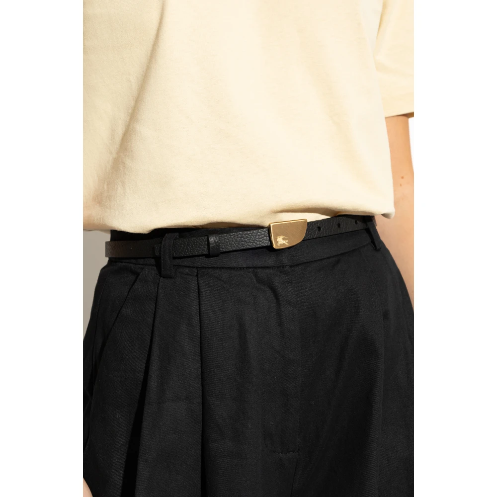 Burberry Leren riem Black Dames