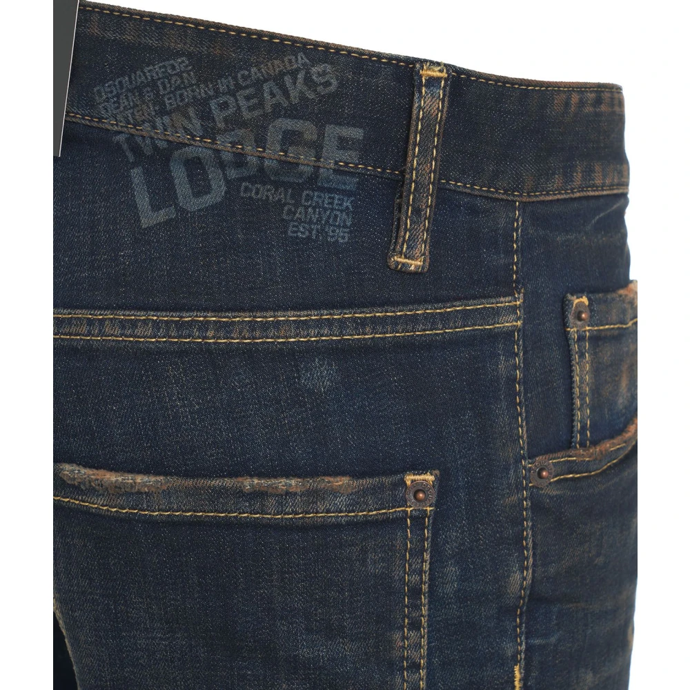Dsquared2 Blauwe Skater Jeans Aw24 Blue Heren