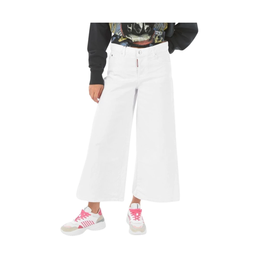 Dsquared2 Cool Girl Cropped Witte Jeans White Dames