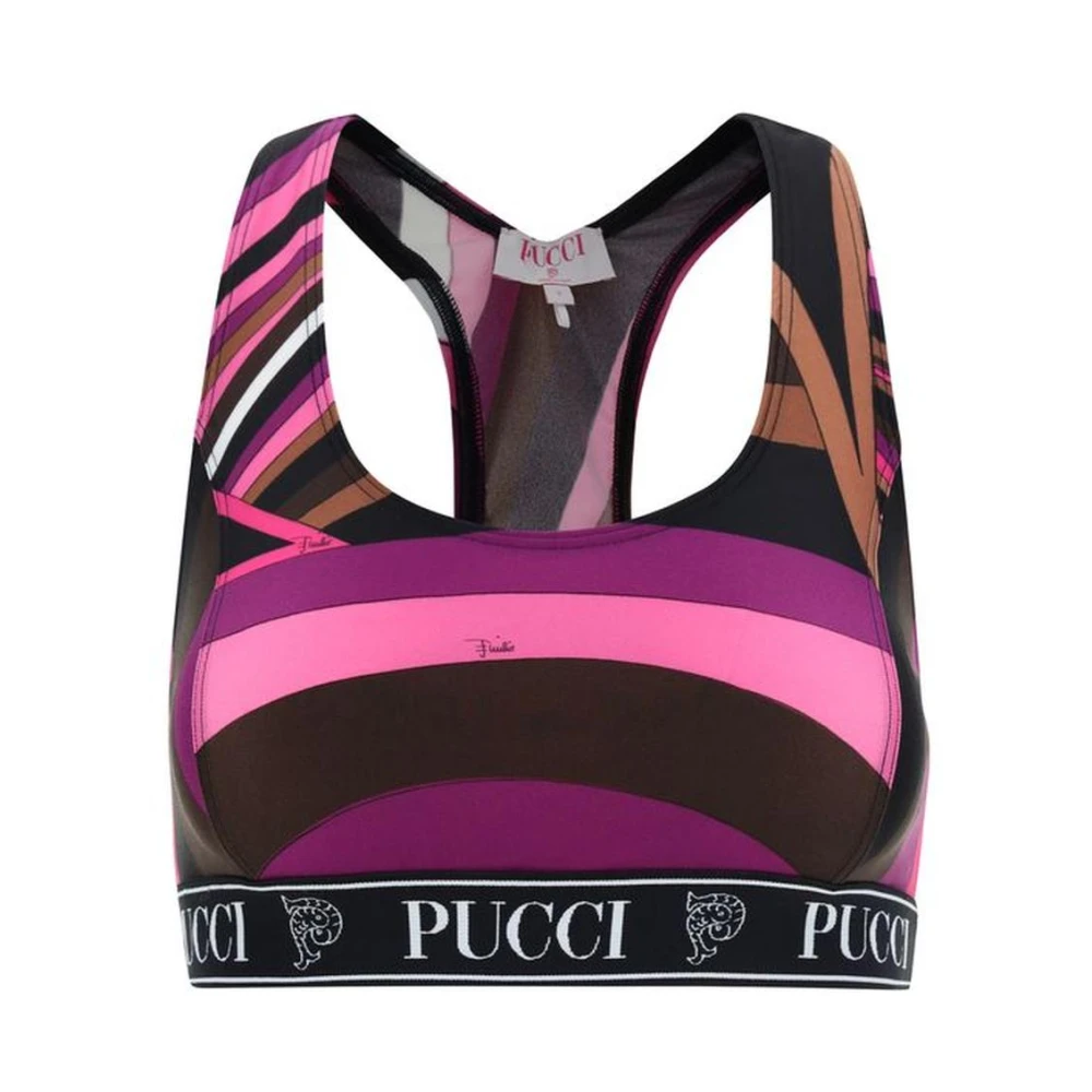 EMILIO PUCCI Monogram Print Elastische Buste Ondergoed Top Multicolor Dames