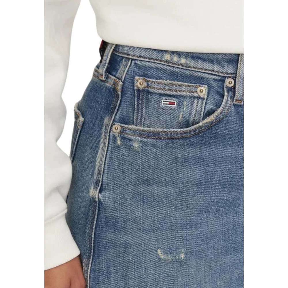 Tommy Hilfiger Denim Rok met Ritssluiting Blue Dames