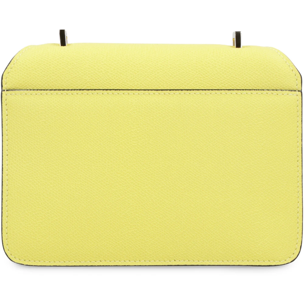 Valextra Mini leren crossbody tas Yellow Dames
