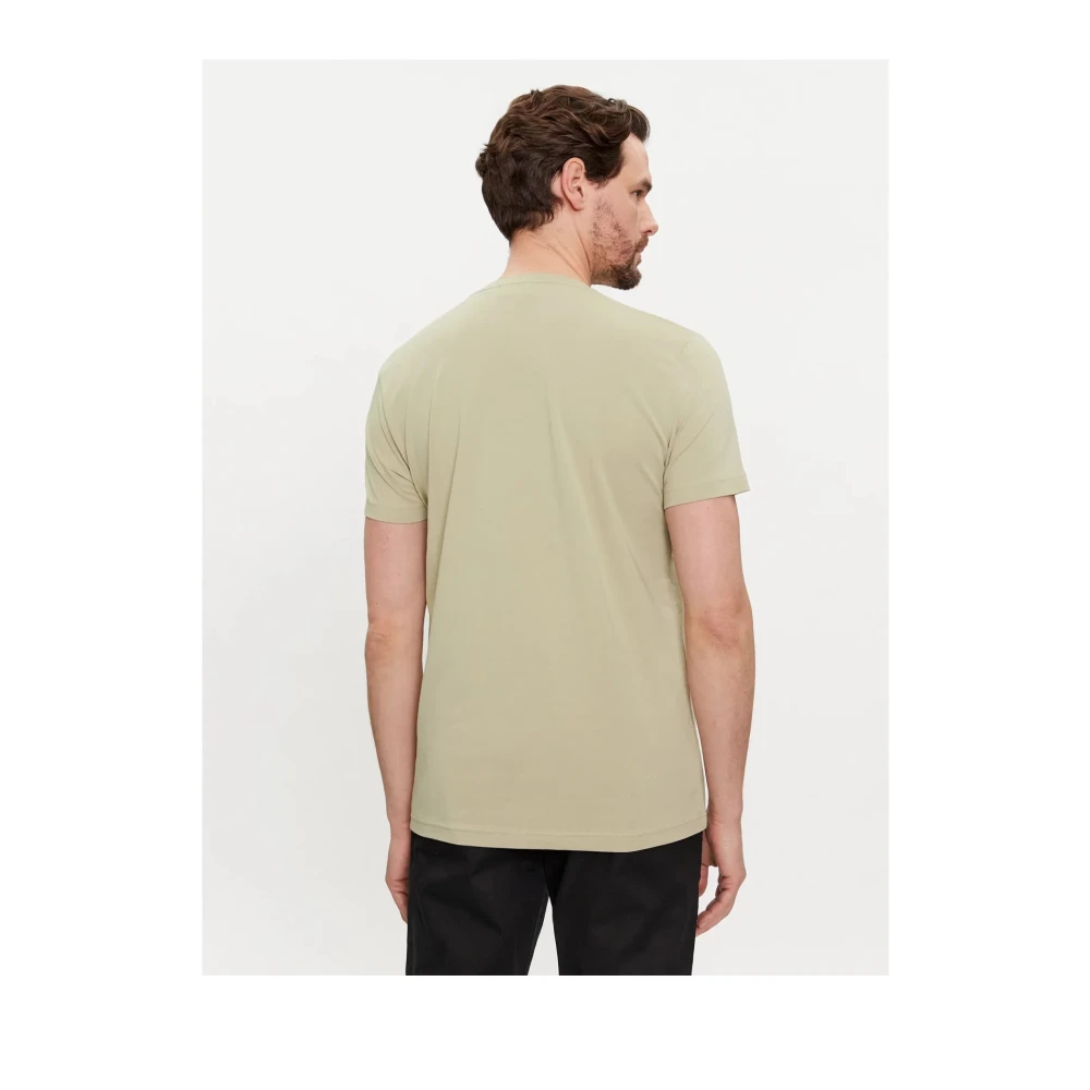 Calvin Klein Stretch Basic T-shirt Beige Ronde Hals Beige Heren