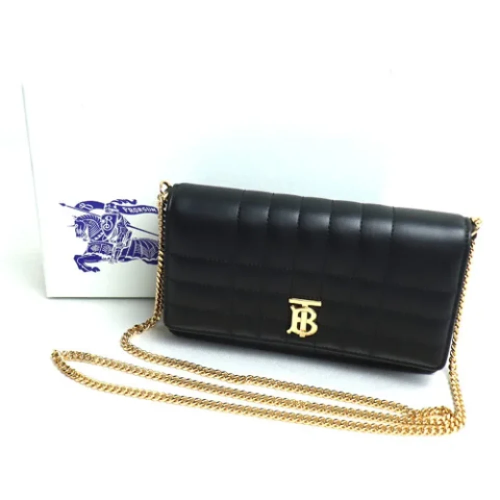 Burberry Vintage Pre-owned Leather shoulder-bags Black Dames