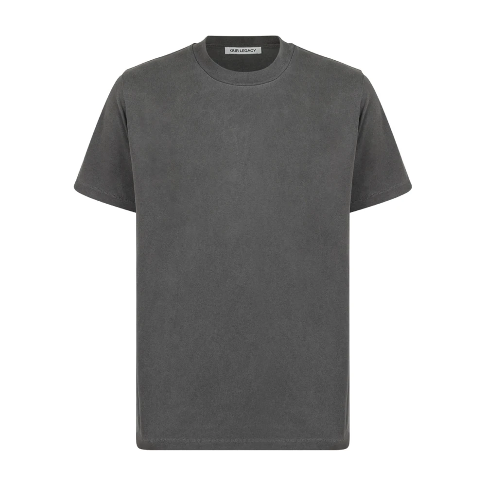 Our Legacy Men's Gray T-Shirts, Xl, Grey Crew Neck Cotton T-Shirt