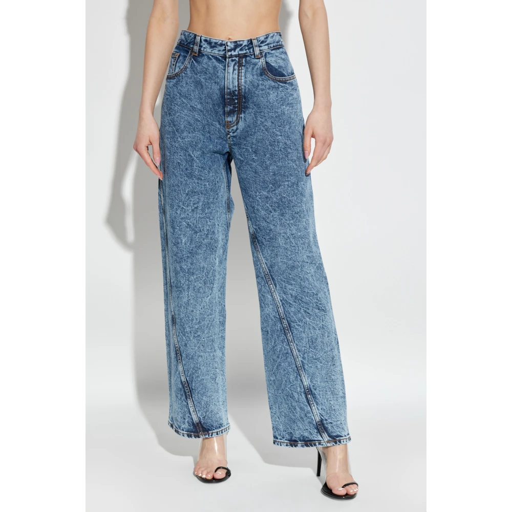 Alaïa High-waisted Jeans Blue Dames