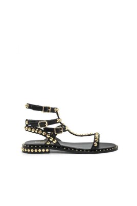 gladiator-style-black-leather-sandal
