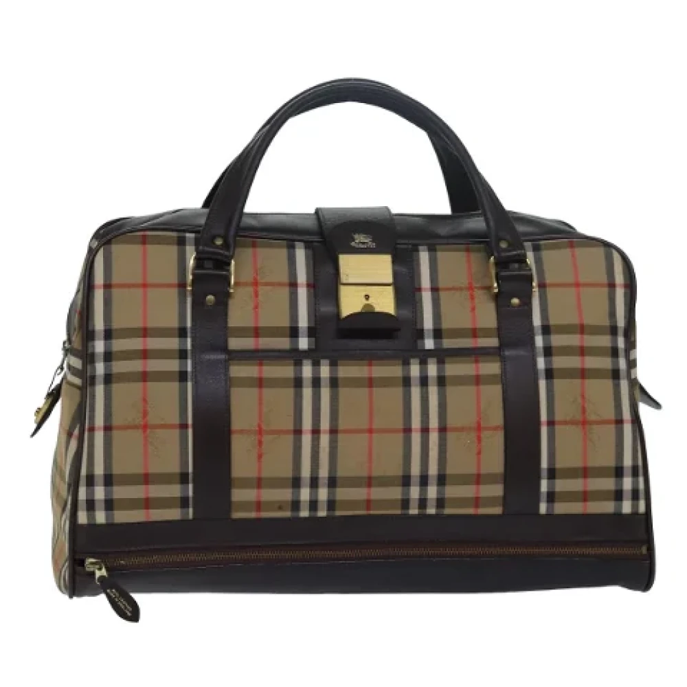 Burberry Vintage Pre-owned Canvas travel-bags Brown Dames
