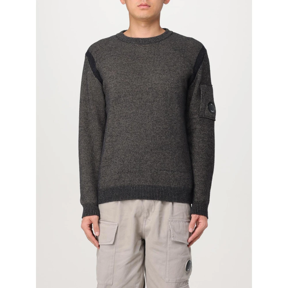 C.P. Company Bruine Crewneck Sweater Gray Heren