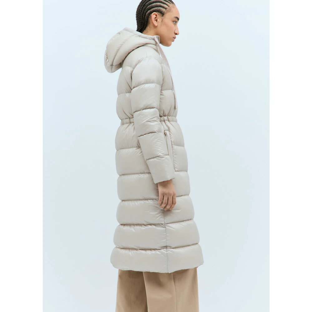 Moncler Omkeerbare Lange Donsjas Beige Dames