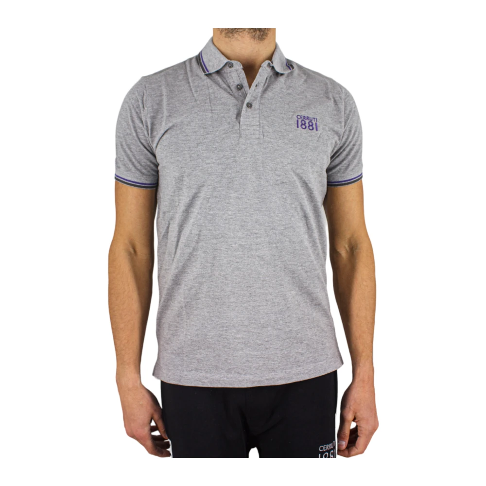 Cerruti 1881 Grijze Polo Shirt Piqué Gebreid Gray Heren