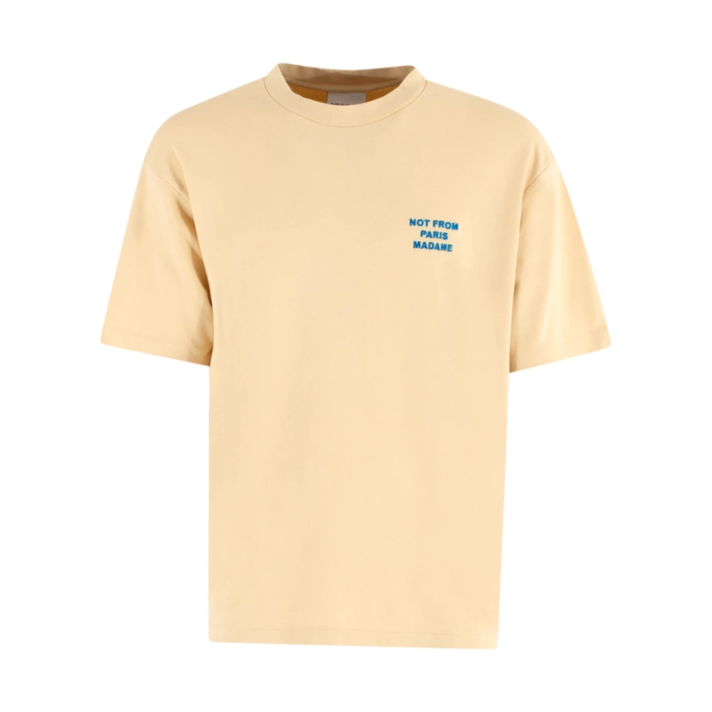 Drole de Monsieur Gele Slogan T-shirt Yellow Heren