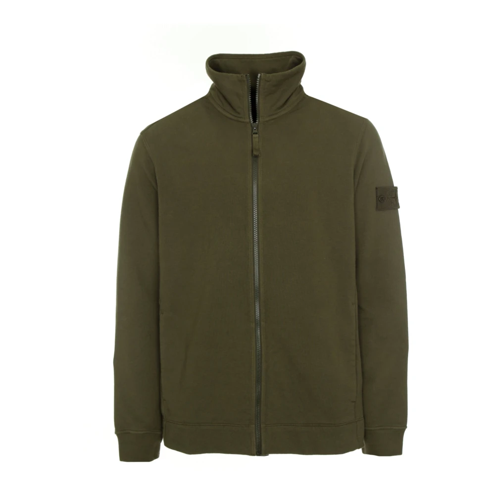 Stone Island Ghost Fleece Rits Jas Green Heren