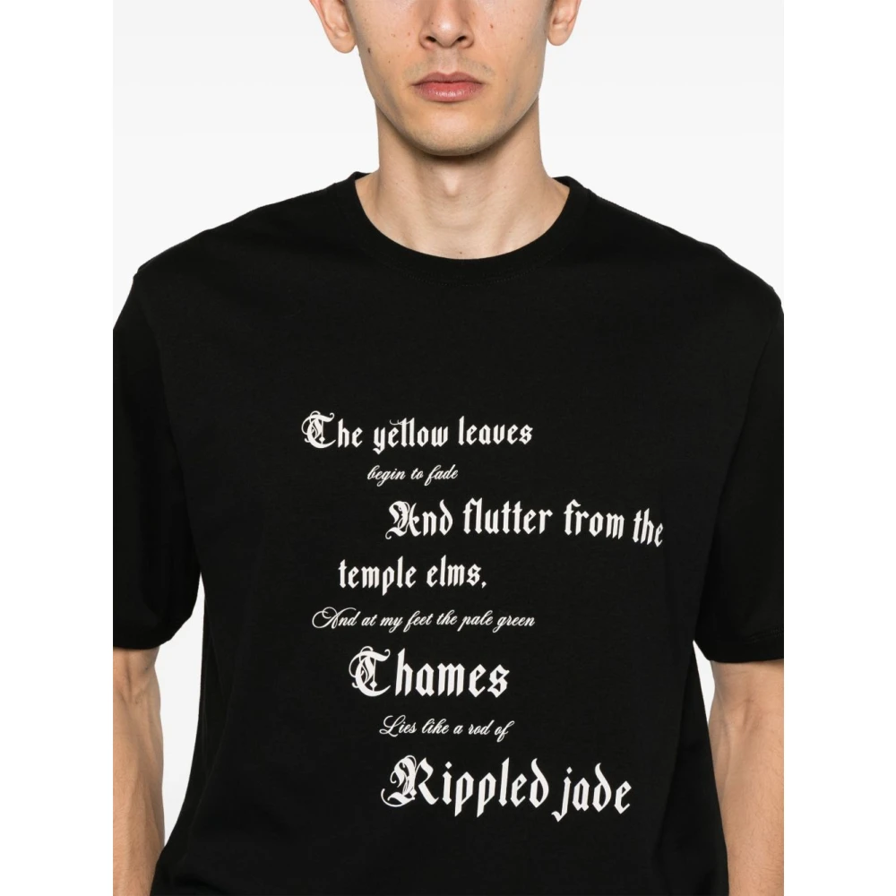 alexander mcqueen Zwarte Crew Neck T-shirts en Polos Black Heren