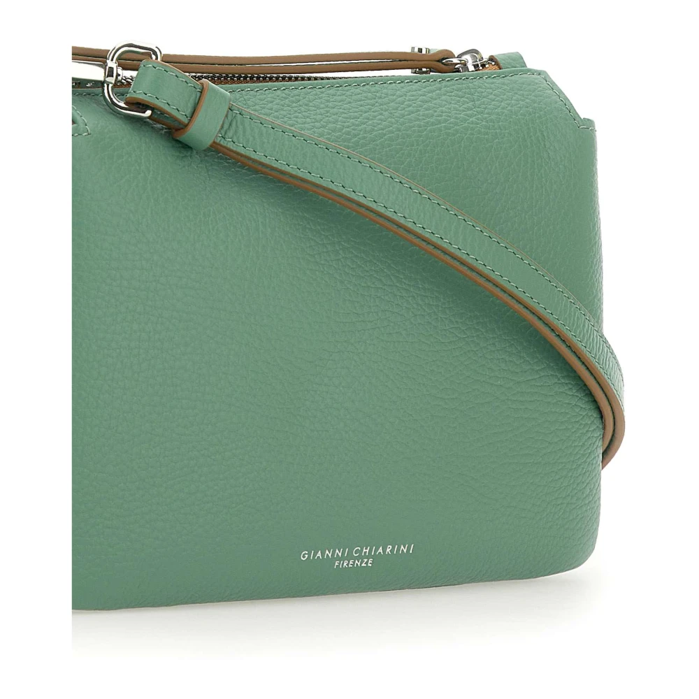 Gianni Chiarini Mint Groene Leren Schoudertas Green Dames