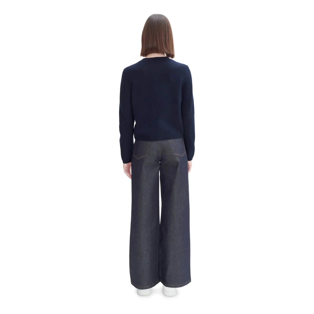 A.p.c. Klassieke Wollen Vest Donkerblauw Blue Dames