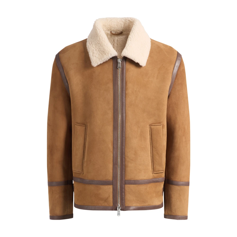 Dondup Men's Brown Faux Fur & Shearling Jackets, S, Stylish Jacket In Black