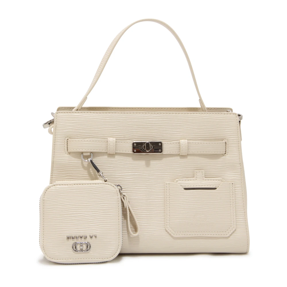 La Carrie White Handbags, Female, One Size, Pocket Media Shopper