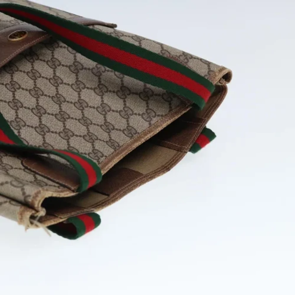 Gucci Vintage Pre-owned Fabric gucci-bags Beige Dames
