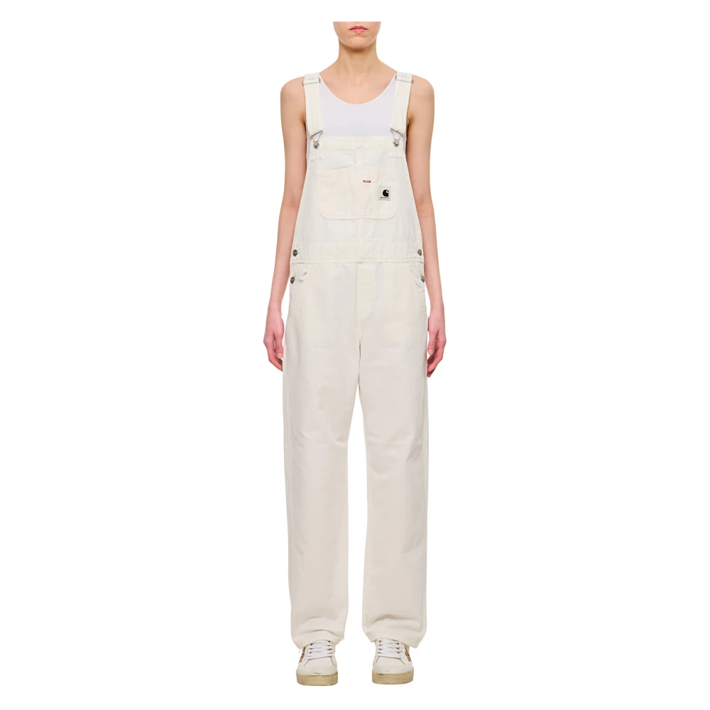 Carhartt Wip Women's White Jumpsuits, M, Bib Overall Straight