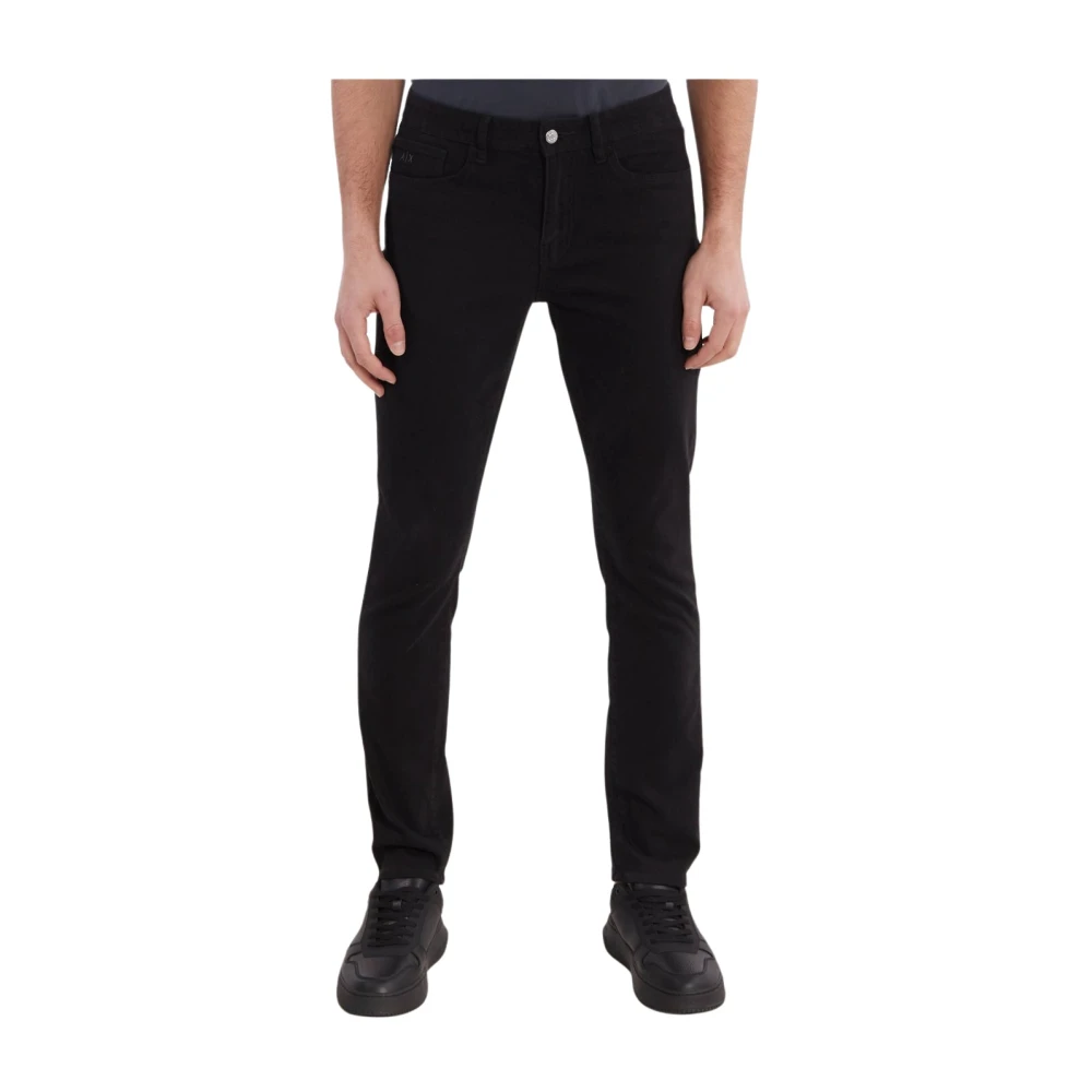 Armani Exchange Zwarte Skinny Stretch Jeans Black Heren