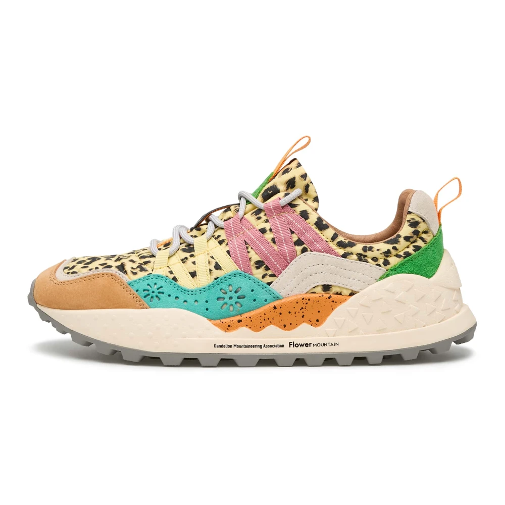 Flower Mountain Suede and technical fabric sneakers Washi Woman Dames Schoenen Veelkleurig Multicolor