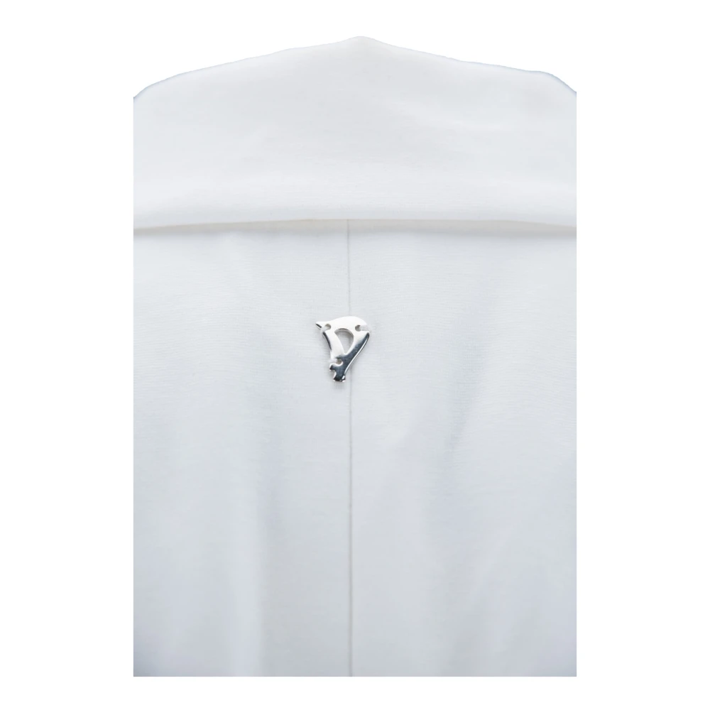 Dondup Mouwloze V-hals knoop blazer White Dames
