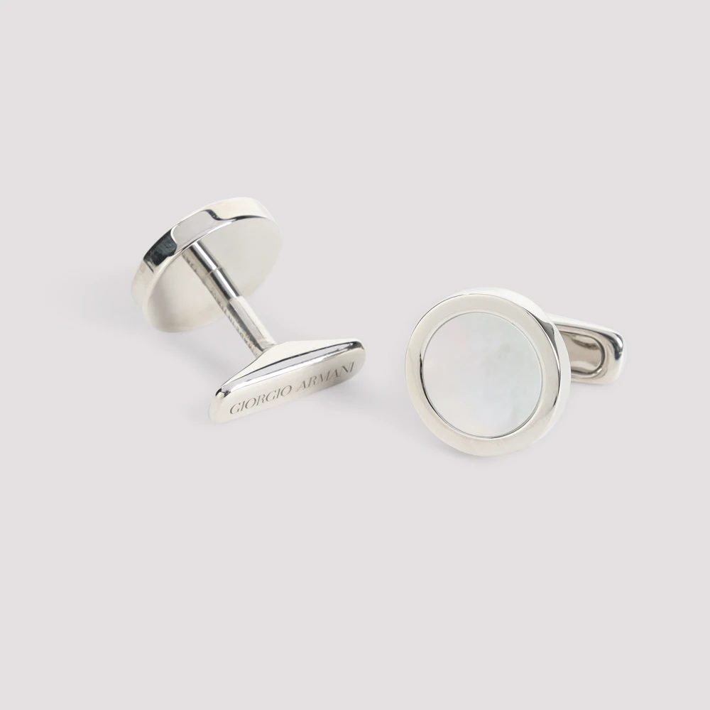 Giorgio Armani Elegante Witte Manchetknopen White Heren