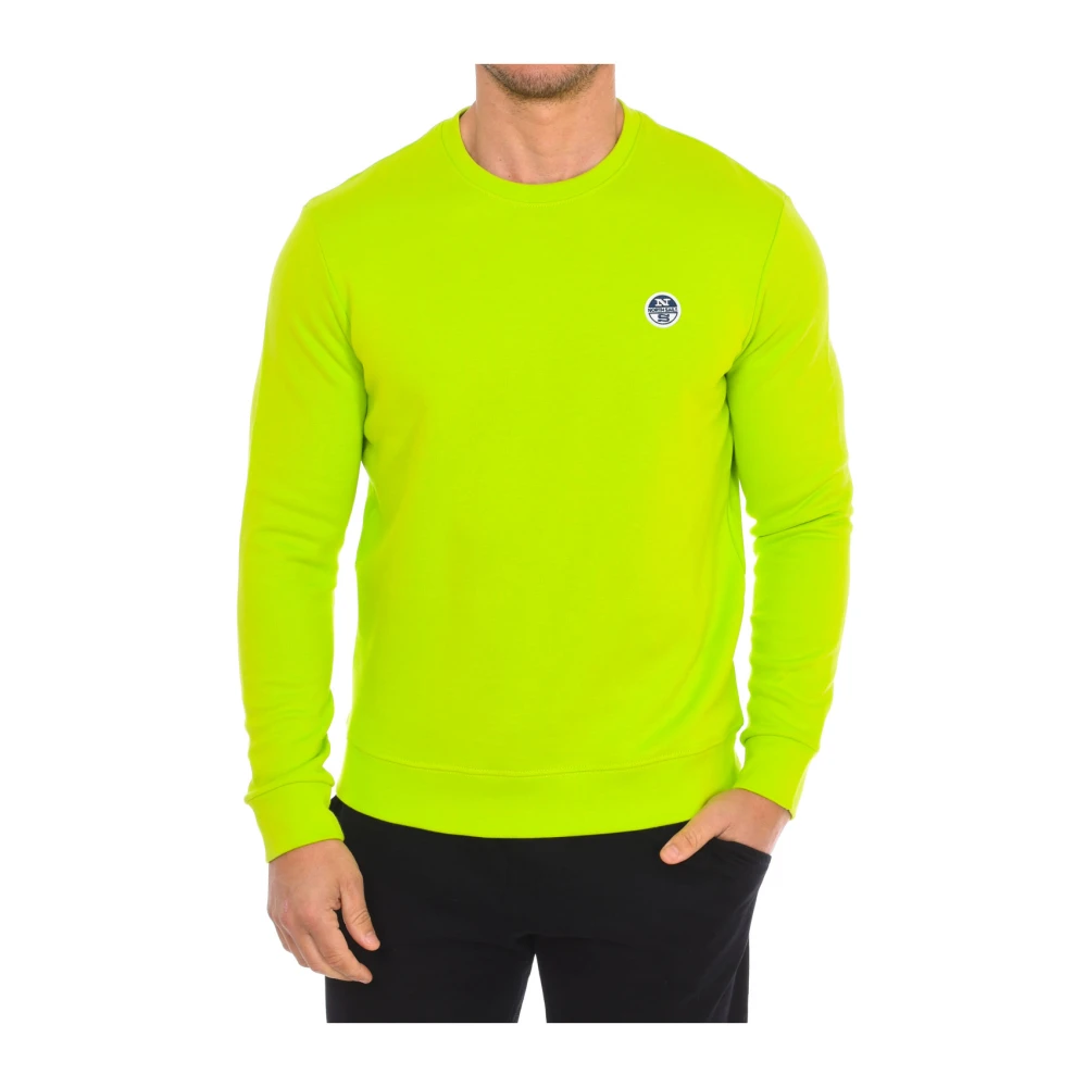 North Sails Men's Green Sweatshirts,, Ribbed Crew Neck Sweatshirt 2XL