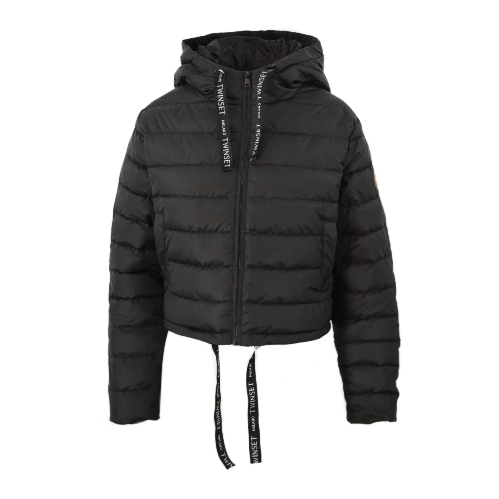 Twinset Pufferjas Oversized Fit Black Dames