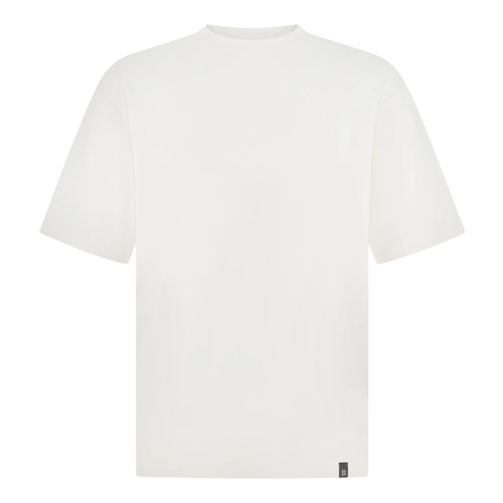 Boggi Milano Herr Vit Toppar L, Bomull, B Tech B High-Performance Jersey T-Shirt Med S.cafè Garn